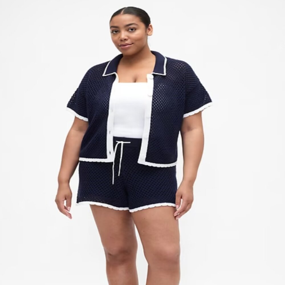 Gap Factory Crochet Set - Navy & White